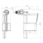Арматура для бачка АНИ Пласт наливная, боковая подводка, эконом WC5050