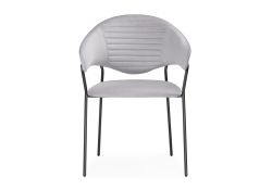 Стул на металлокаркасе Рансол серый / черный глянец