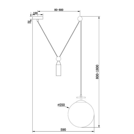 Подвесной светильник Freya Impulse FR5221PL-01BS