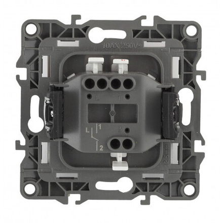 12-1101-06 ЭРА Выключатель, 10АХ-250В, IP20, Эра12, чёрный