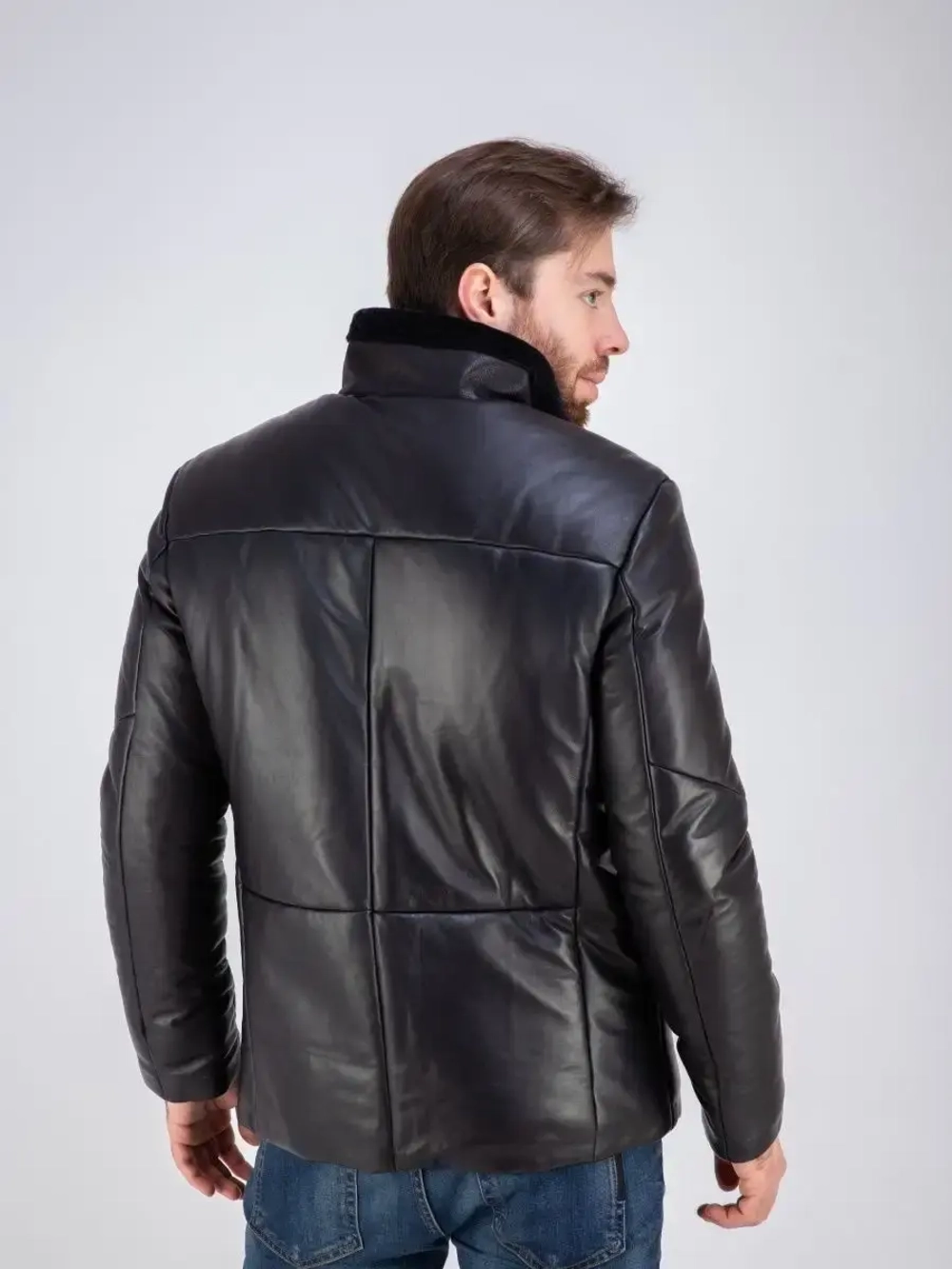 Дубленка мужская натуральная зимняя утепленная куртка Турция