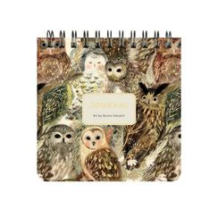 Bloknot \ Блокнот \ Notebook “Pocket Journal” 90 × 90 мм, 60 л, на гребне “Фауна. Волшебные совы”