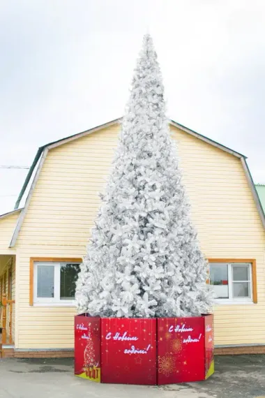 Уличная искусственная елка Альпийская белая 17 м., ствольная, ПВХ, Green Trees (GT17APVCW)