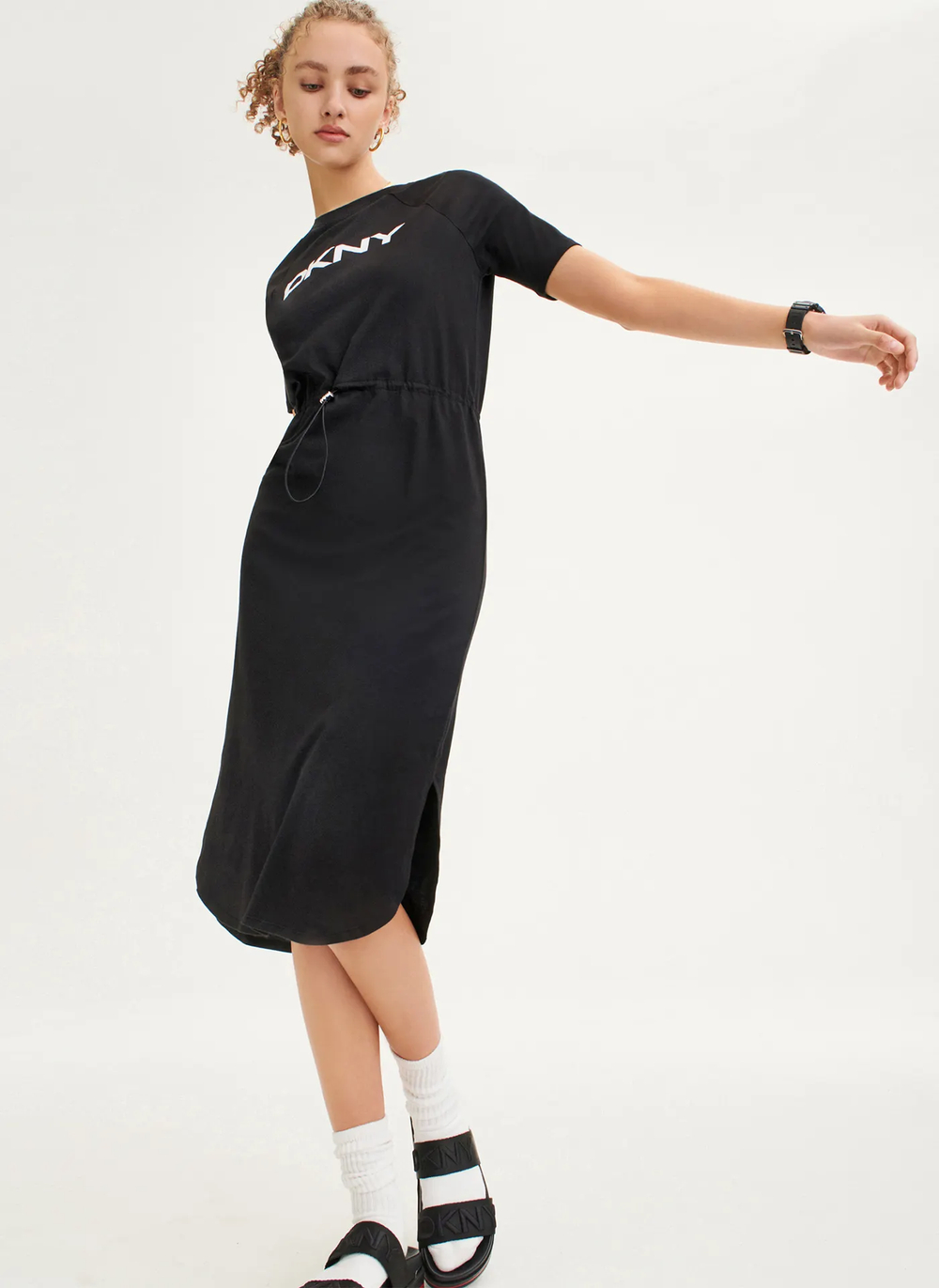 Женское платье DKNY Logo Drawstring Waist