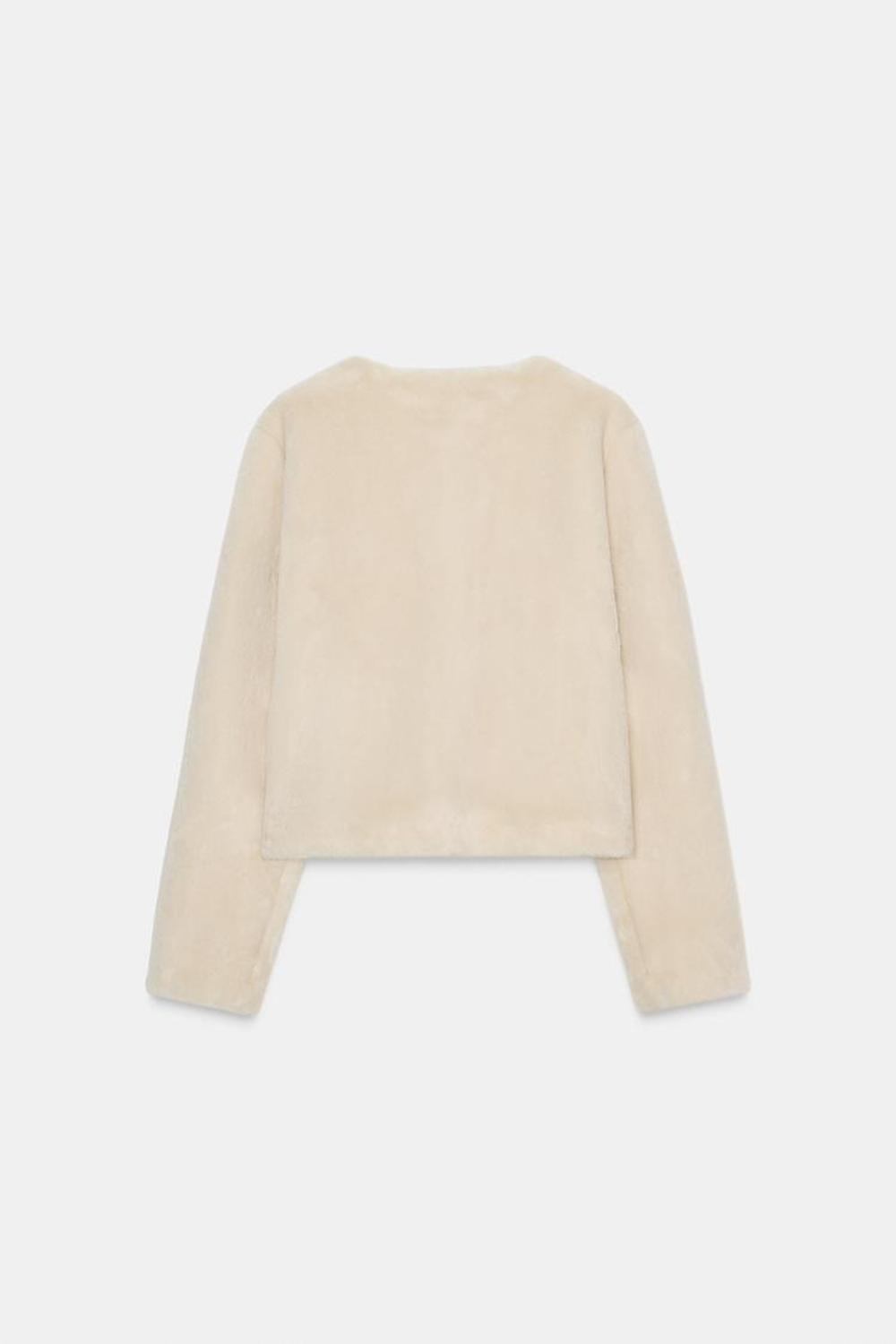 ZARA КУРТКА-ДУБЛЕНКА С НАВЕСНЫМИ ЗАСТЕЖКАМИ, ЭКРЮ