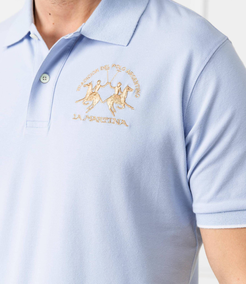 поло miguel La Martina - голубой(CCMP01 PK001)