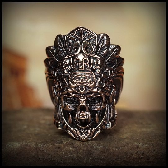 Темлячная бусина "Кукулькан" для ножей , бронза