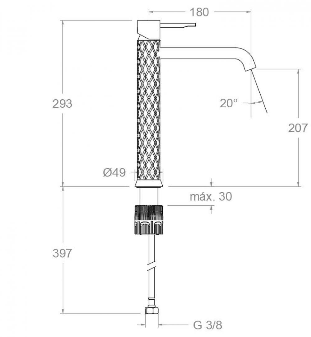 Смеситель для раковины чаши ODISEA JOYA 590201