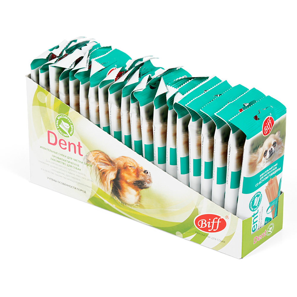 TiTBiT Dent Жевательный снек S (говядина) - лакомства для собак мелких пород, 35 г
