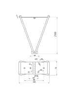 Опора-ножка для трансформации дивана Вяз 240, 1 шт