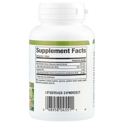 Natural Factors, HerbalFactors®, сереноя с ликопином, 60 капсул