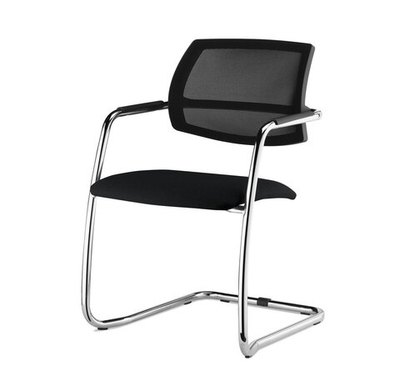 URBAN-MESH Кресло полозья ткан ЧЕРНЫЙ/ХРОМ