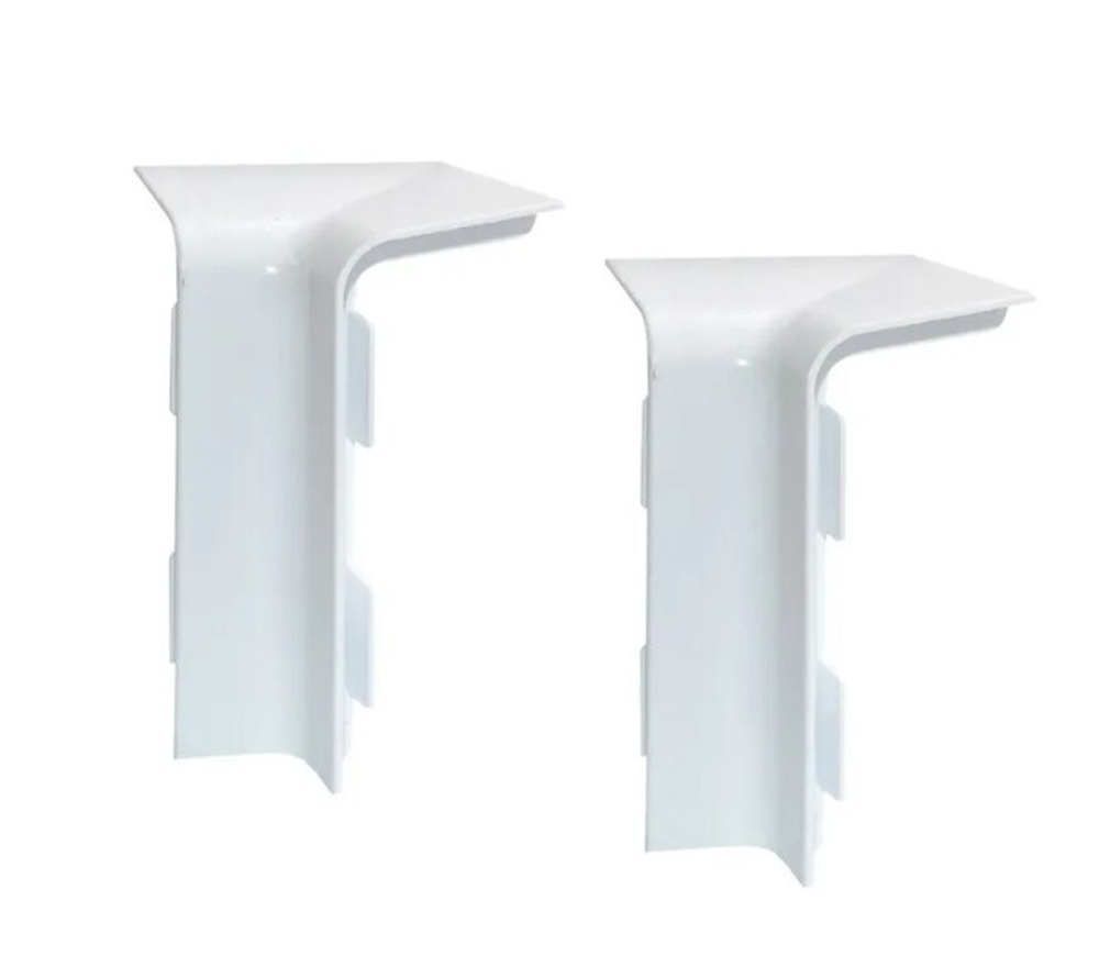 Угол внутренний правый для плинтуса ПВХ Smartprofile Aqua белый 20х37 мм