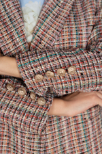 Пиджак в клетку из твида купить