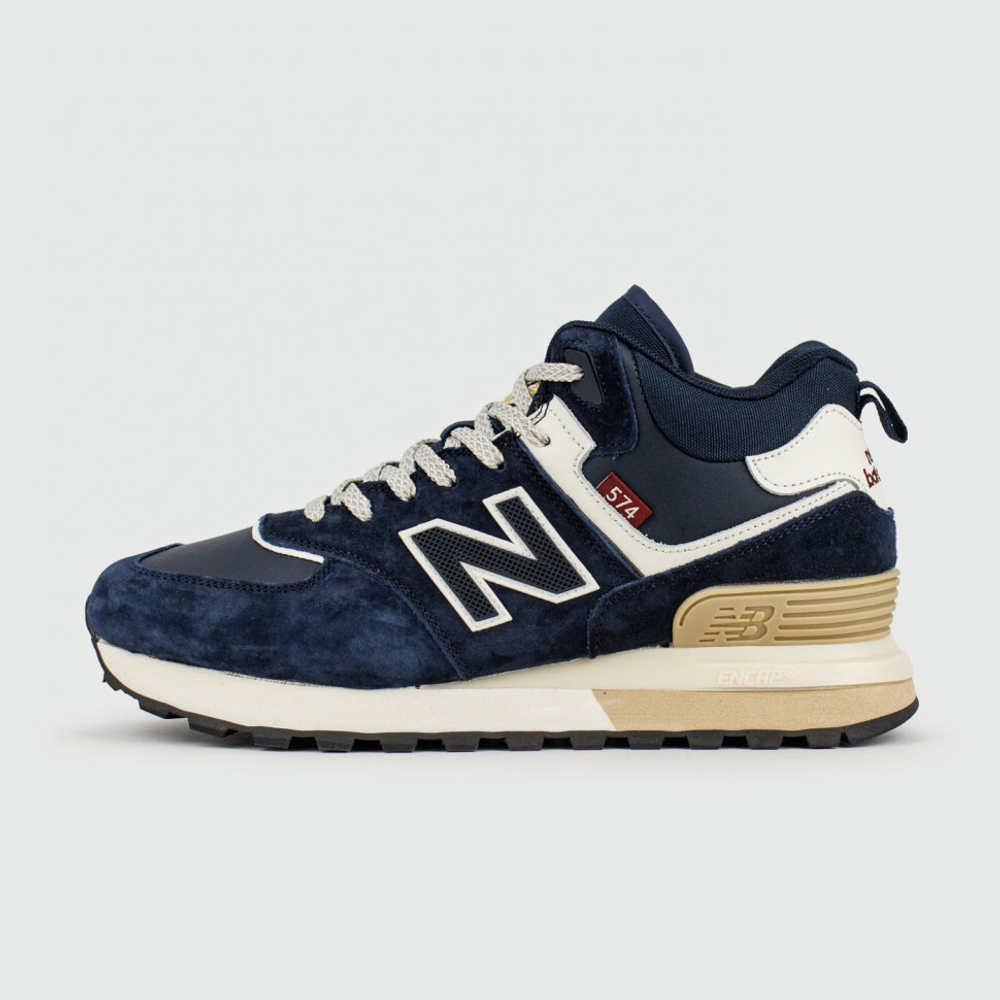 кроссовки New Balance 574 Mid x Stone Island Blue / White Winter