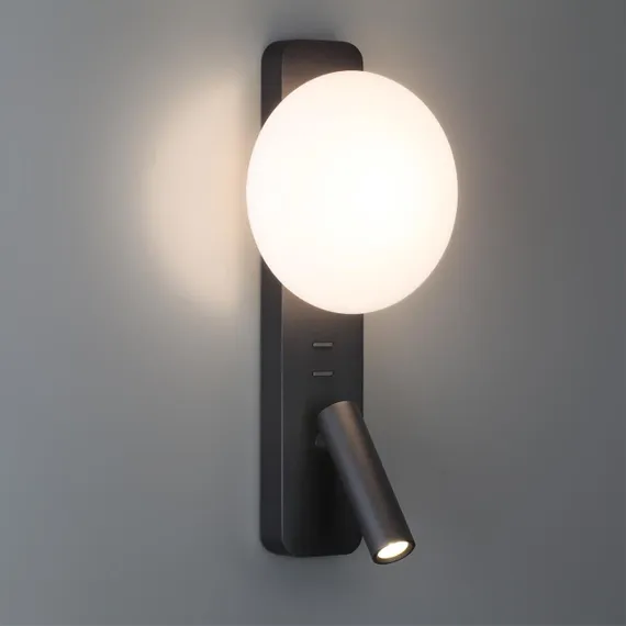 7048/5WL HIGHTECH ODL25 473 металл/акрил черный Настенный светильник IP20 LED 1*5W + 1*3W 2700K CRI>90 ALBERGO