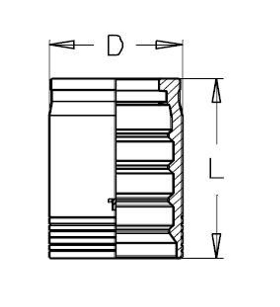 Муфта DN 38 4SP/R13/R15 CS с зачисткой