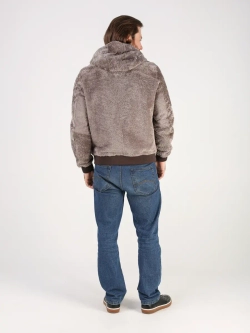 Дубленка натуральная куртка зимняя с капюшоном шуба