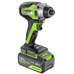 Винтоверт ударный акк. Greenworks GD24ID3, 24V, б/щет, 0-2800об/мин, 4000уд/мин, HEX 1/4, 300Нм, 3 режима,1x4Ач,ЗУ,кор (3802807CUB)