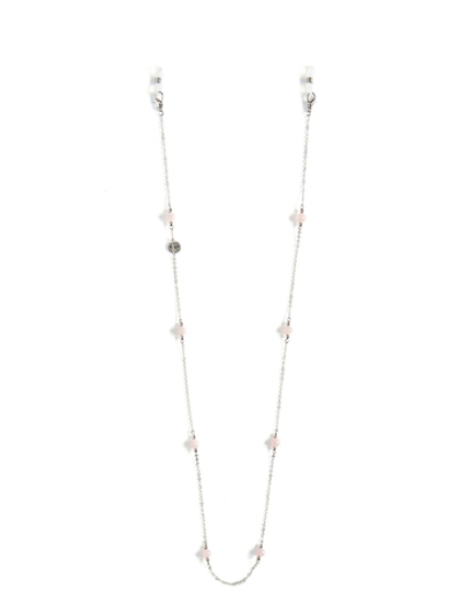 Цепочка на очки "Graini" с розовым кварцем