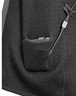 Фуфайка шерстяная с подогревом RedLaika Arctic Merino Wool RL-TM-04 мужская черная