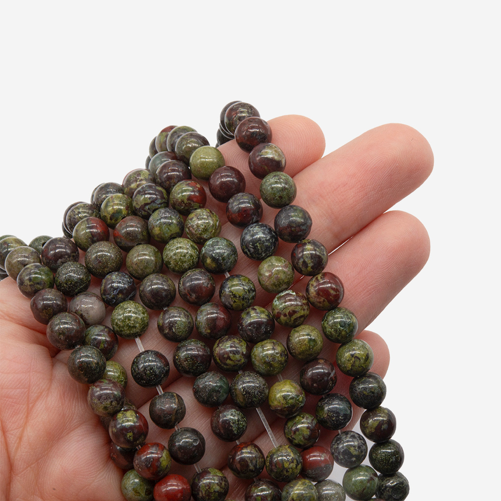 Эпидот (яшма "Кровь дракона") натуральный, шар 6,6мм