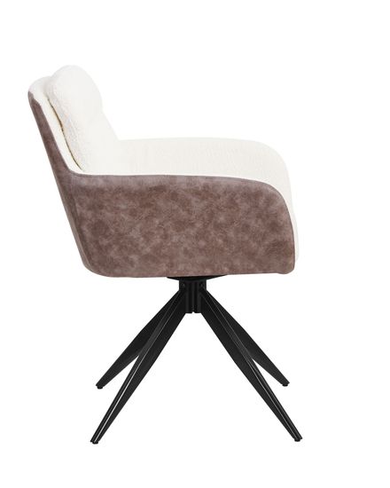 Стул обеденный Helm бежевый спинка экокожа поворотный