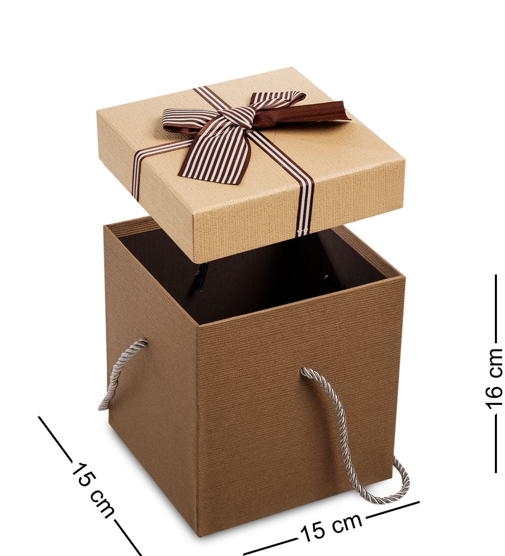 WG-21/1-A Коробка подарочная «Куб» цв.коричн./беж.
