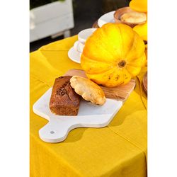 Доска сервировочная Marm, 21,5х33,5 см, белый мрамор/акация