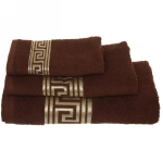 Полотенце махровое 50*90см «Greece» цвет темно-коричневый 04040 плотность 450гр/м2