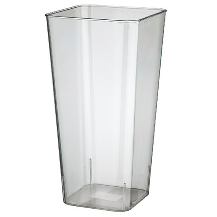 Вазон "Square" (пластик) 19x14xH38см (Прозрачный)