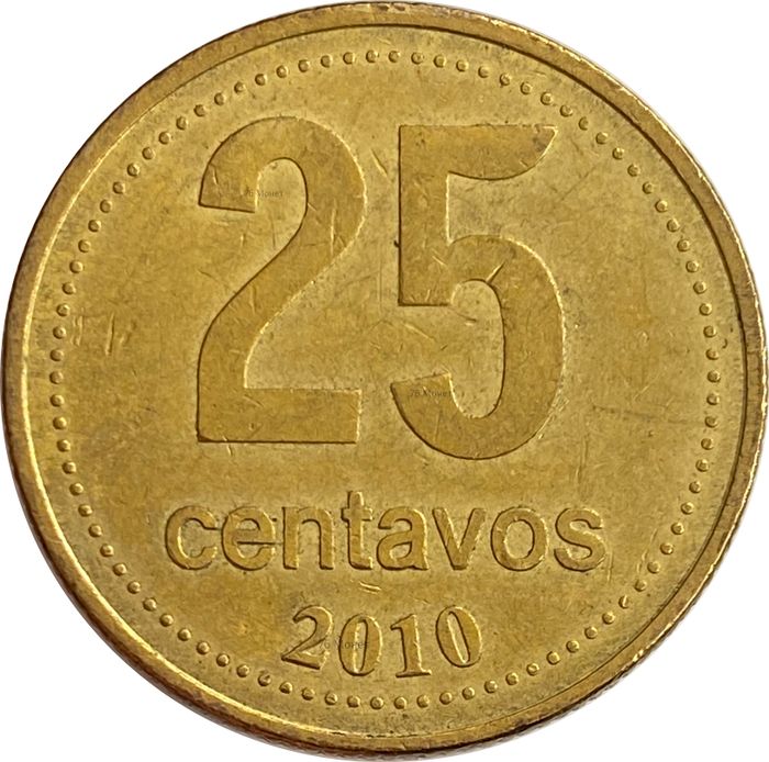 25 сентаво 2010 Аргентина