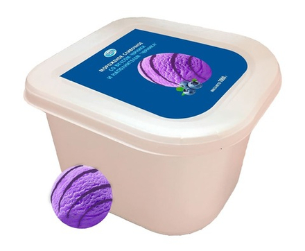 Мороженое сливочное "Черника" 1кг. кювет Морозпродукт