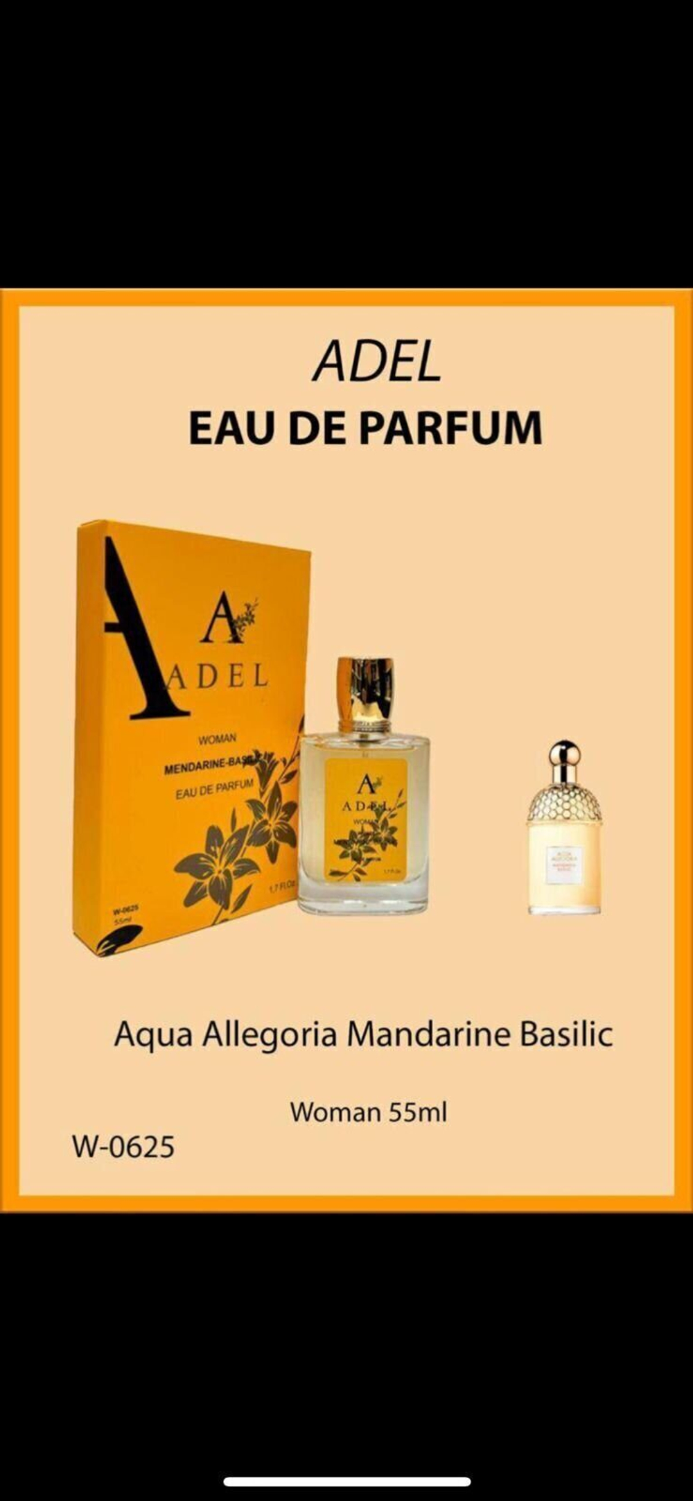 Adel W-0625 Guerlain Aqua Allegoria Mandarine Basilic eau de parfum for women 55 ml.