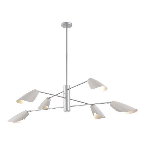 SLE1254-103-06 Светильник подвесной Серебристый/Белый E14 6*60W ALTON