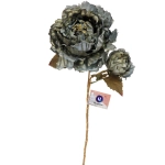Искусственные цветы «FLOWERS GLAMOUR» 60см Пионы 2 цветка зеленые