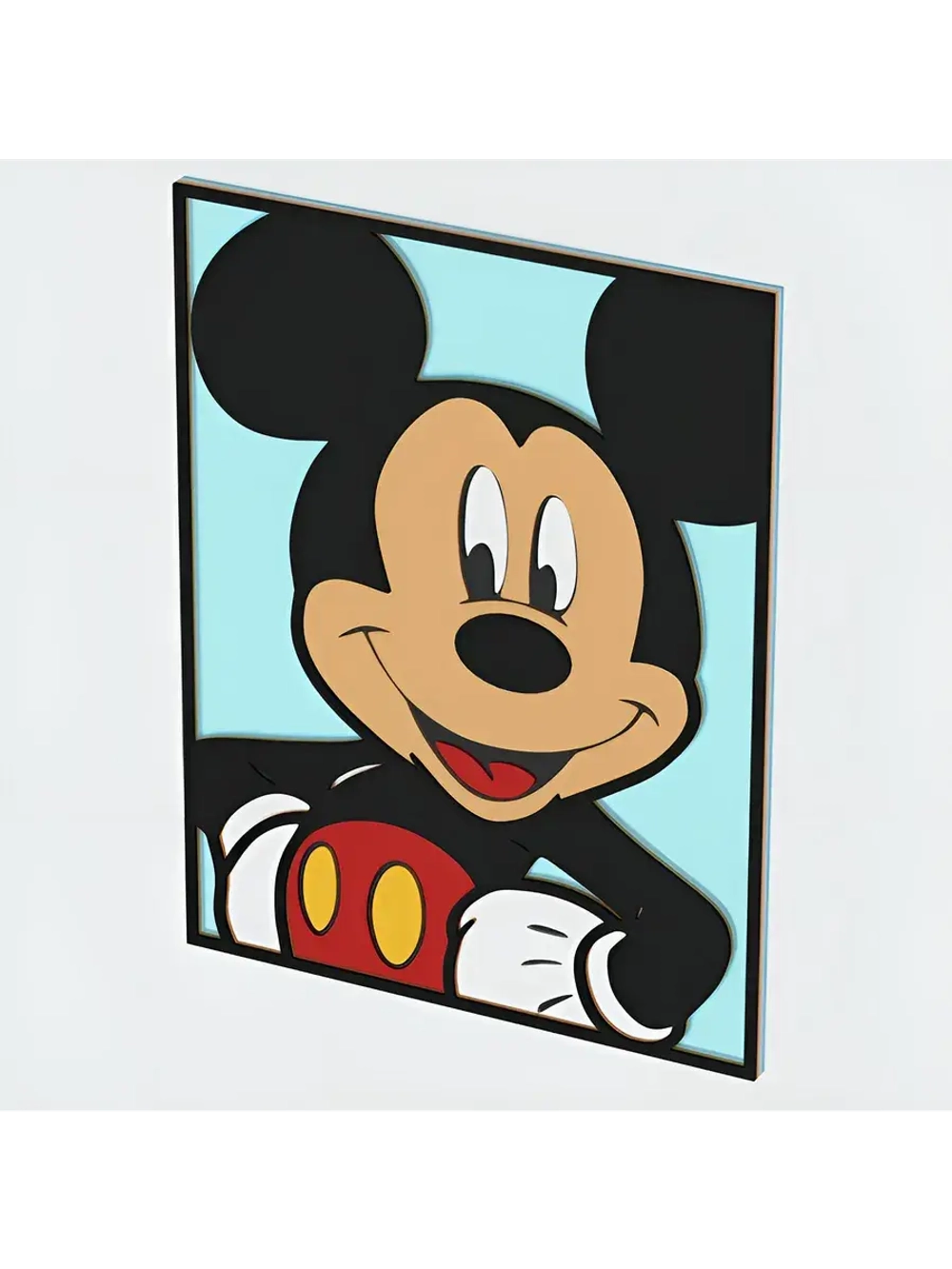 3D Картина по номерам из дерева Микки Маус, 23x30 см