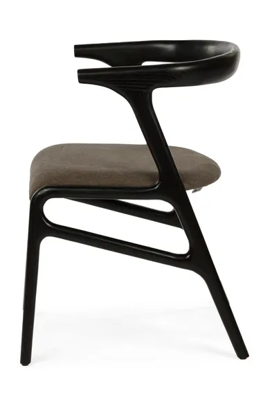 Стул Soliver, черный с тёмно-серой обивкой