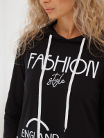 Туника коричневая с капюшоном и принтом женская с длинным рукавом большие размеры для пляжа хлопковая спортивная удлиненная нарядная летняя домашняя