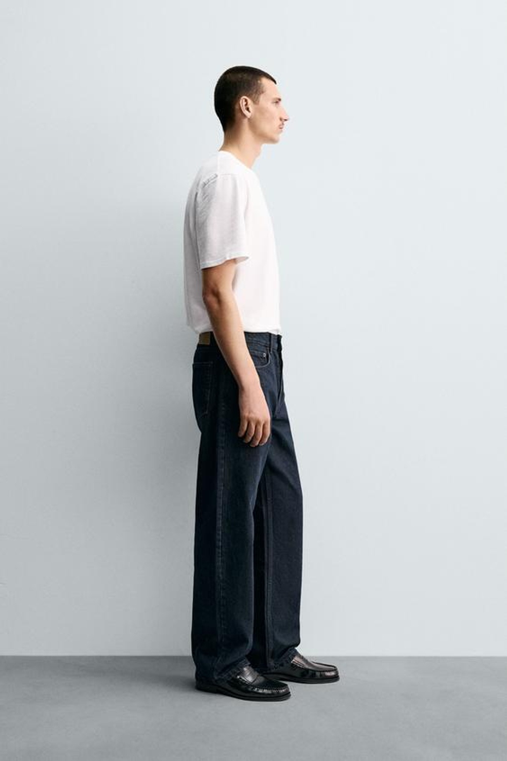 ZARA ДЖИНСЫ STRAIGHT FIT, СИНИЙ