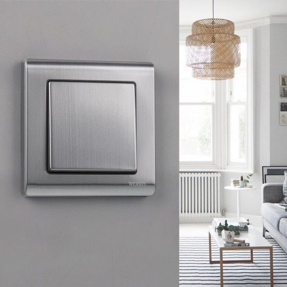 Рамка на 1 пост Metallic (глянцевый никель)