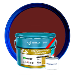 Эпоксидная краска AKREP-B10 (АКРЭП-Б10) для бетонных полов красно-коричневый