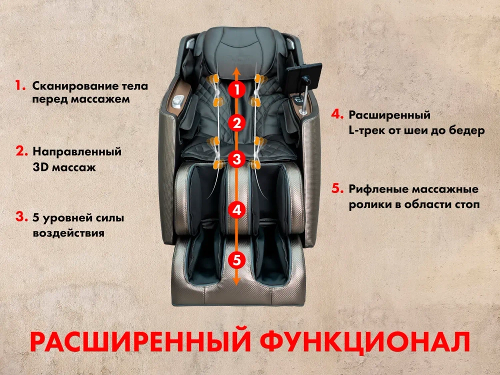 Массажное кресло Fujimo Kenko Графит