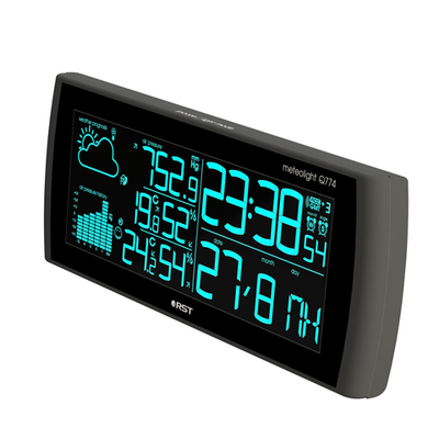 Многоцветная цифровая метеостанция RST Q774, графит