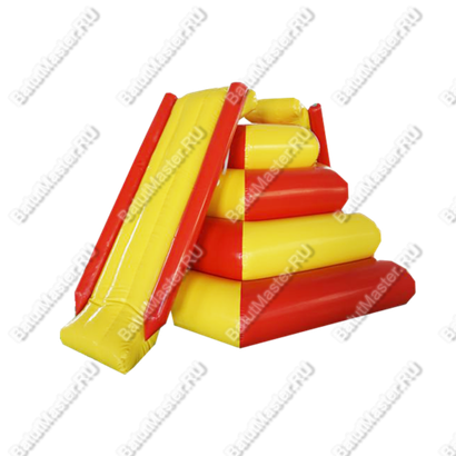 Надувной водный аттракцион "Веселые ярусы" красно-желтый размер 4*3*1,8 м