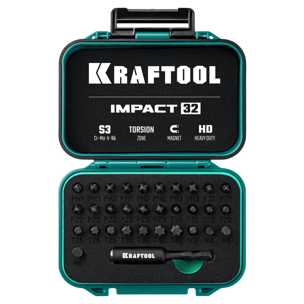 Набор ударных бит KRAFTOOL 32 шт IMPACT-32