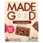MadeGood, Crispy Squares, шоколадная крошка, 6 батончиков по 22 г (0,78 унции)