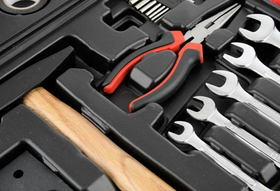 Набор инструмента FIT 65148, в чемодане, из термообработанной стали, для слесарных работ