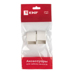 Заглушка (25x16) (4 шт) белая EKF-Plast