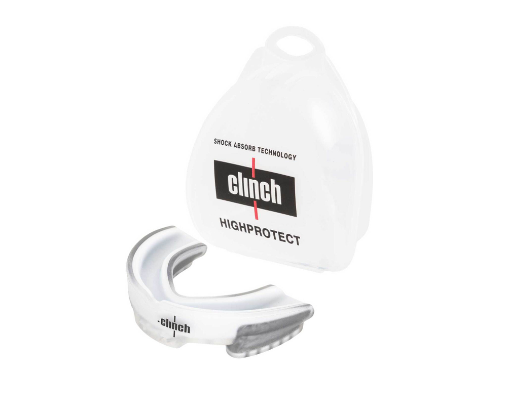 Капа одночелюстная Clinch Contender Triple Layer Mouthguard бело-серебристая C513